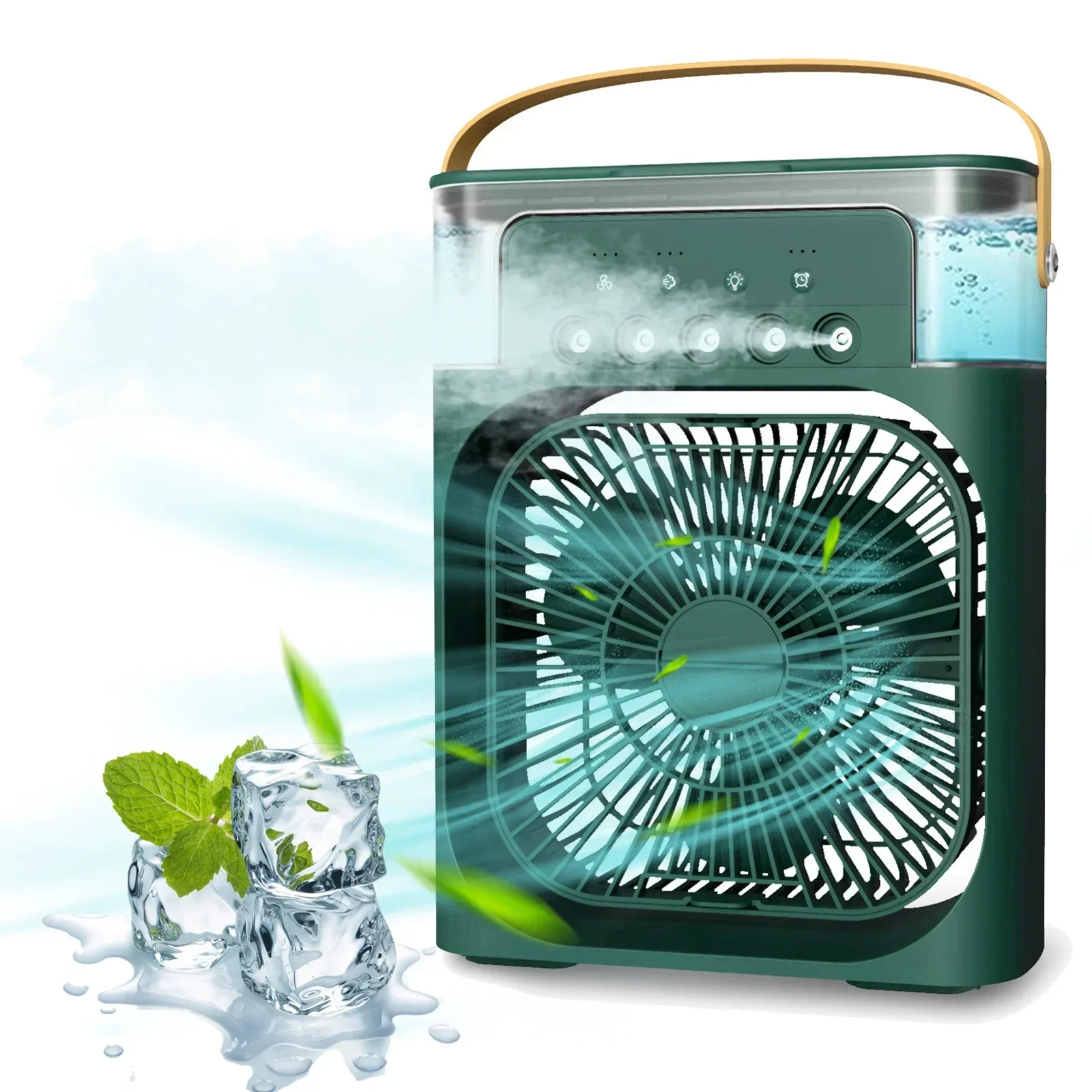 Portable Air Conditioner Fan 4 in 1 Personal Mini Cooling Spray Fan Small Aircon Humidifier Desk Fan for Home Office Room