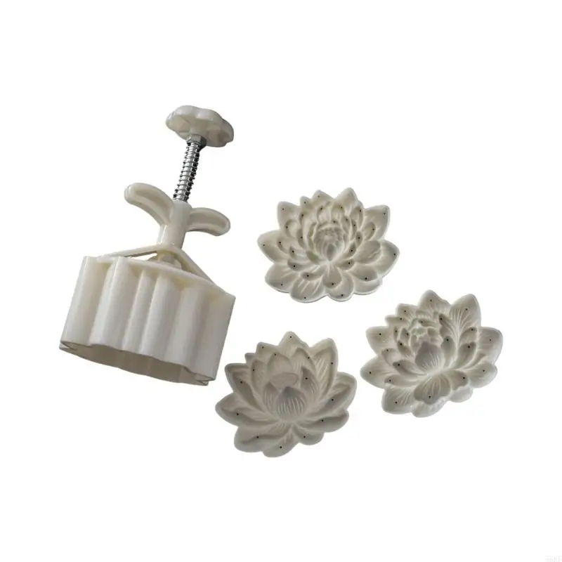 Spring-Loaded Pastry Press Mould for Detailed Flower Pastries making Use 55KF