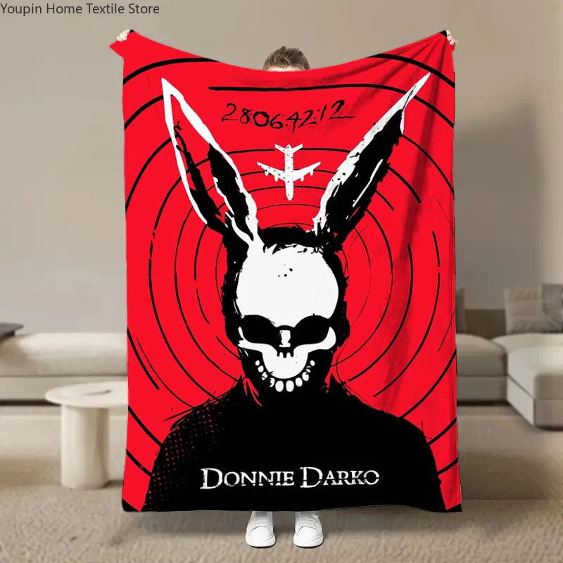 Classic Horror Film Donnie-Darko Flannel Blanket Fluffy Children and Adult Sofa Plush Bedspread Throw Lunch Blanket for Sofa Bed