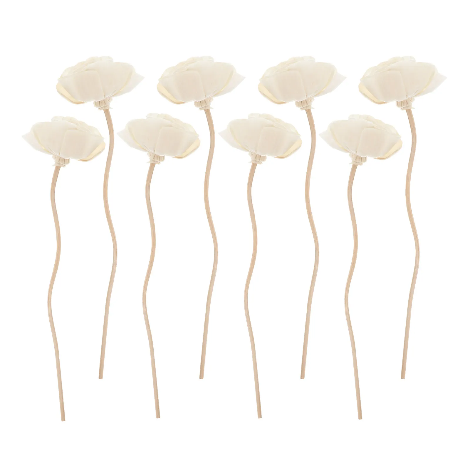 8Pcs Flower Shape Wood Diffuser Sticks for Essential Oil Aromatherapy Natural Home Decor Living Room Bedroom Kitchen Fragrance