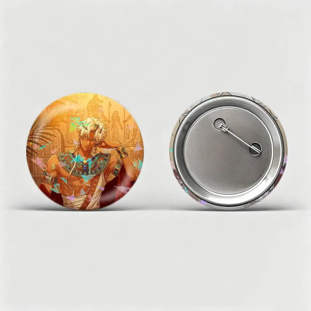 S-Shuraka Loram Blossoms of the White Night Badges Creative Tinplate Round Button PinsBrooch Badge Clothes Backpack Custom