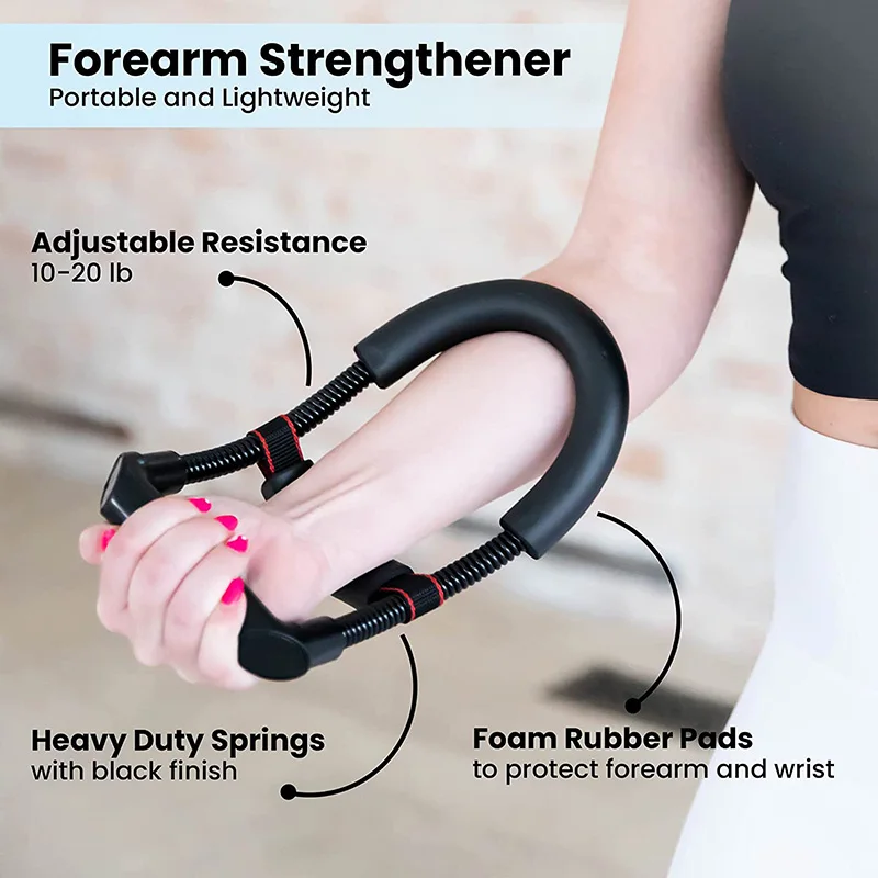 6 Pcs Forearm Hand Grip Strengthener Set Finger Wrist Strengthening Training Adjustable Resistance Strength Training Equipment