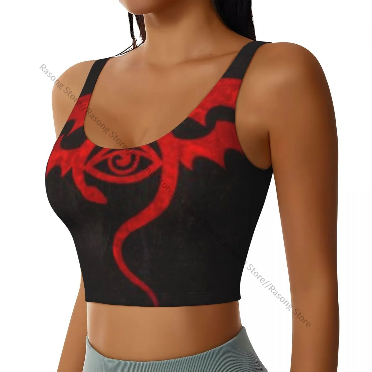 Sports Bra Women Running Yoga Clothes Vest Evil Eye Bloody Eerie Mystical Symbol Gathering Fitness Vest