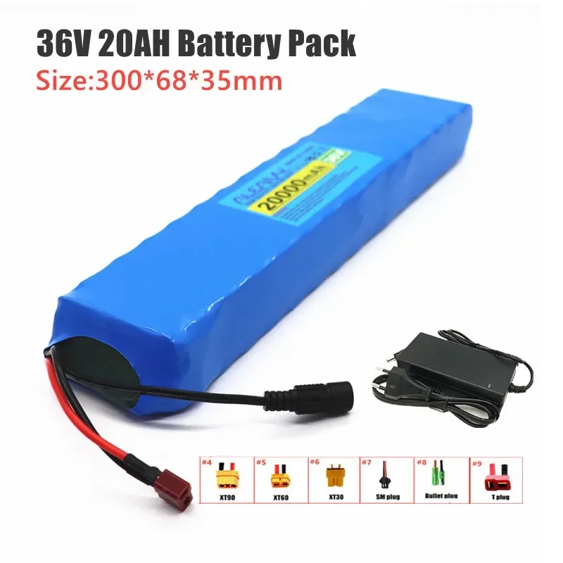 36V 10S3P 20Ah 18650 rechargeable lithium battery pack, suitable for replacing electric walking tools, equipped with 20A BMS 350