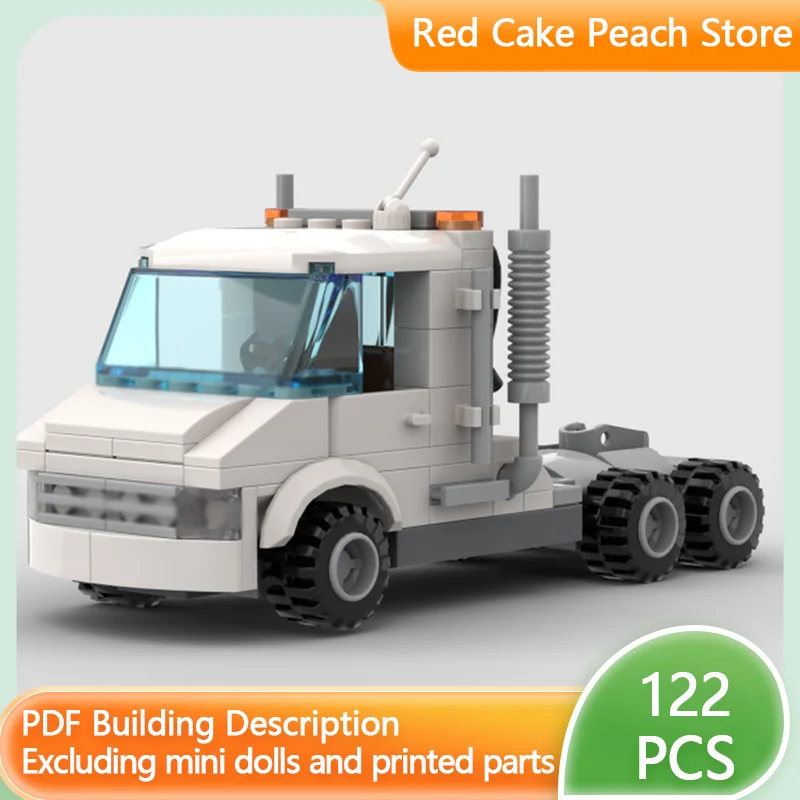 

Модель городской автомобиль MOC, строительные кирпичи Hx450, многоцелевой полуприцеп, модульная технология, детские праздничные подарки, сборка игрушек, костюм