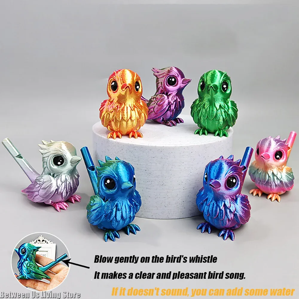Красочный птичий свисток с 3D-печатью - забавное украшение для глаз |   Уникальный аксессуар для дома и вечеринка