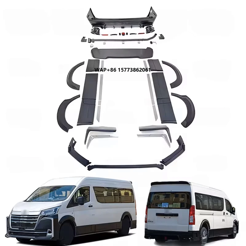 

2005-2018 Wide Body Kits for Hiace Bus Body Parts Upgrade 2019 Style Hiace Bodykit Car Accessories