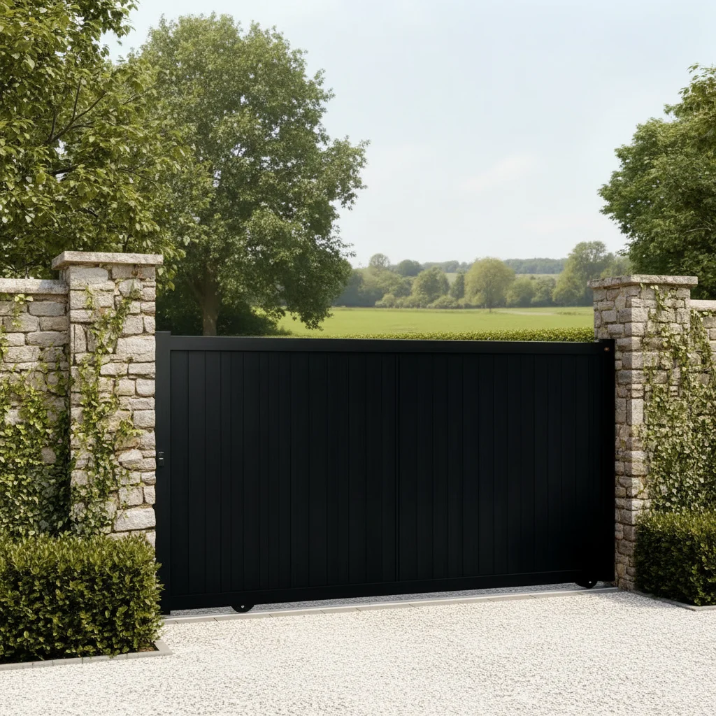 Electric Sliding Gate-Aluminum Alloy Construction Heat Treated Durable Waterproof 5-Year Warranty for Outdoor