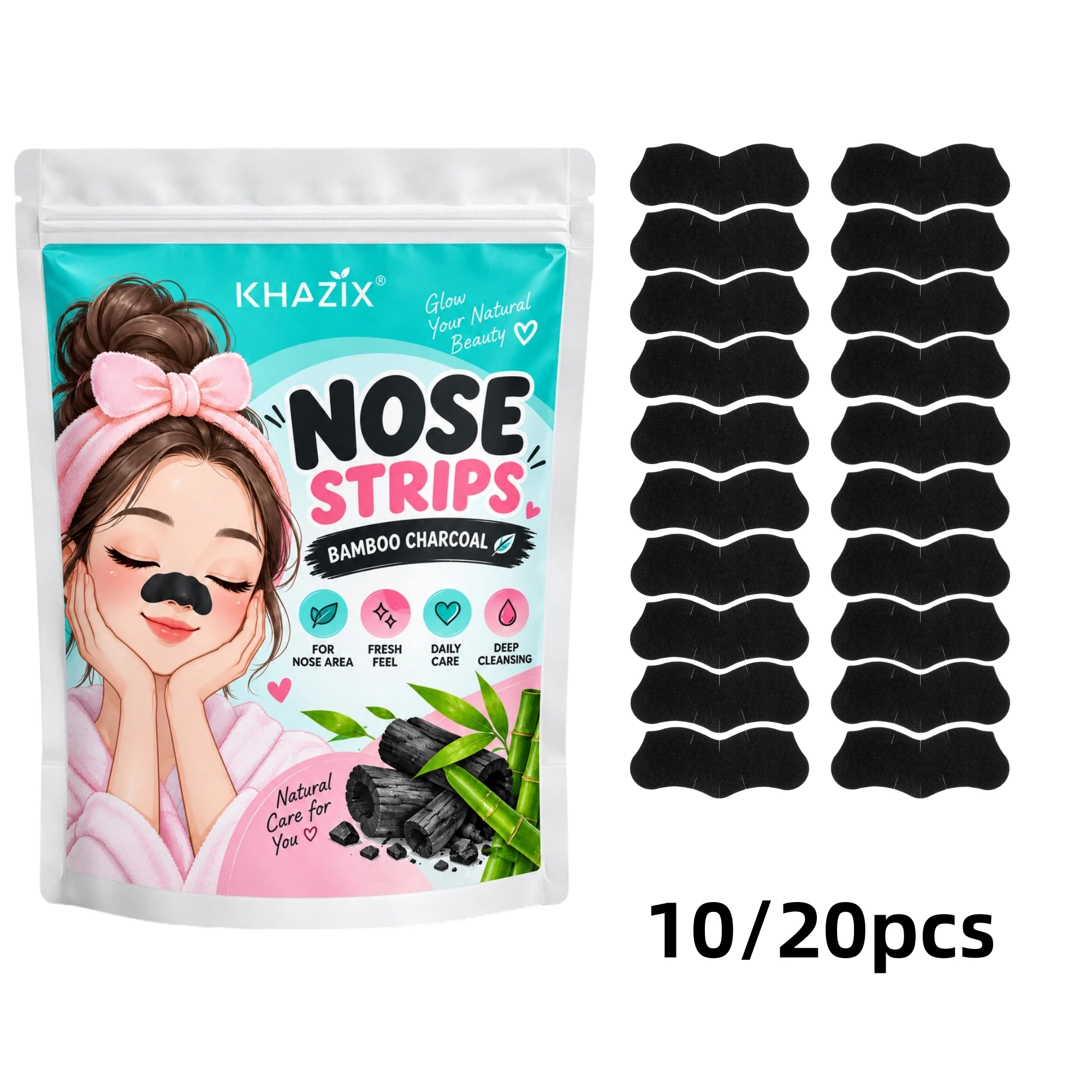 10/20pcs Active Charcoal Nose Strips