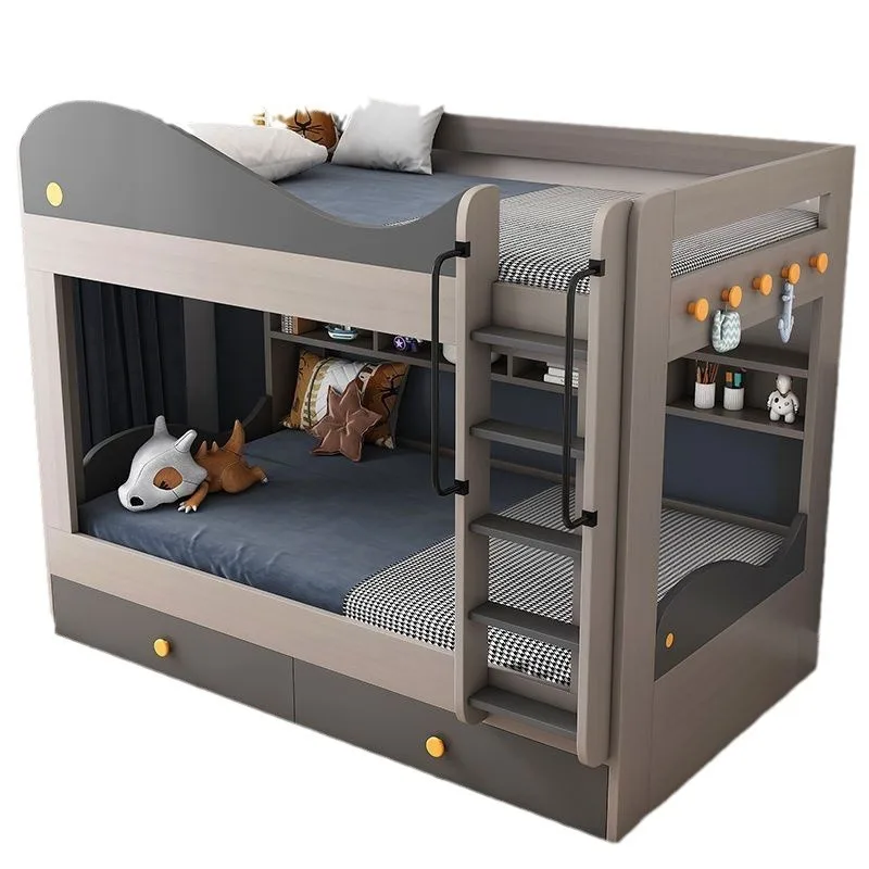 

Modern children's simple upper and lower beds parallel high and low beds