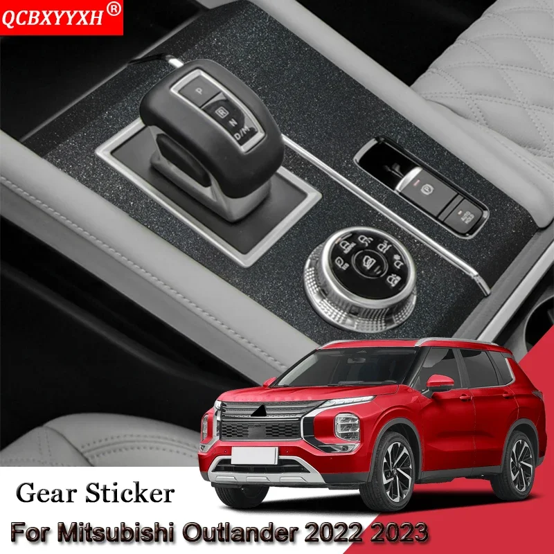 

Car Interior Sticker For Mitsubishi Outlander 2022-2024 Car Gear Panel Sticker Gear Box Protective Film Carbon Black Accessories