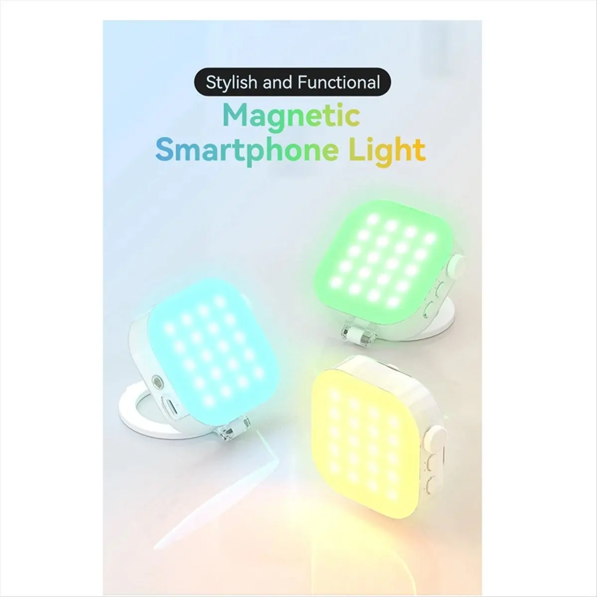 A46U  Selfie Light Photography Lamp for Mobile Phone Laptop Photo Clip Colorful 60 LED Magnetic RGB Fill Light