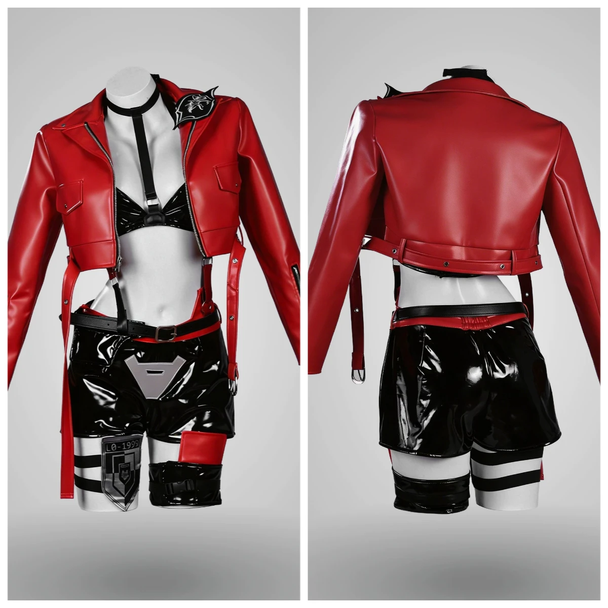 

NIKKE Red Hood Cosplay Costume Spicy Red Leather Role Playing Costume NexoCosplay