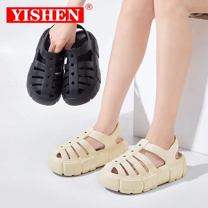 YISHEN Sandals Women Summer Breathable Beach Shoes Chunky Shoes EVA Platform Women\'s Sandals Fashion Hollow Sandales Pour Femmes