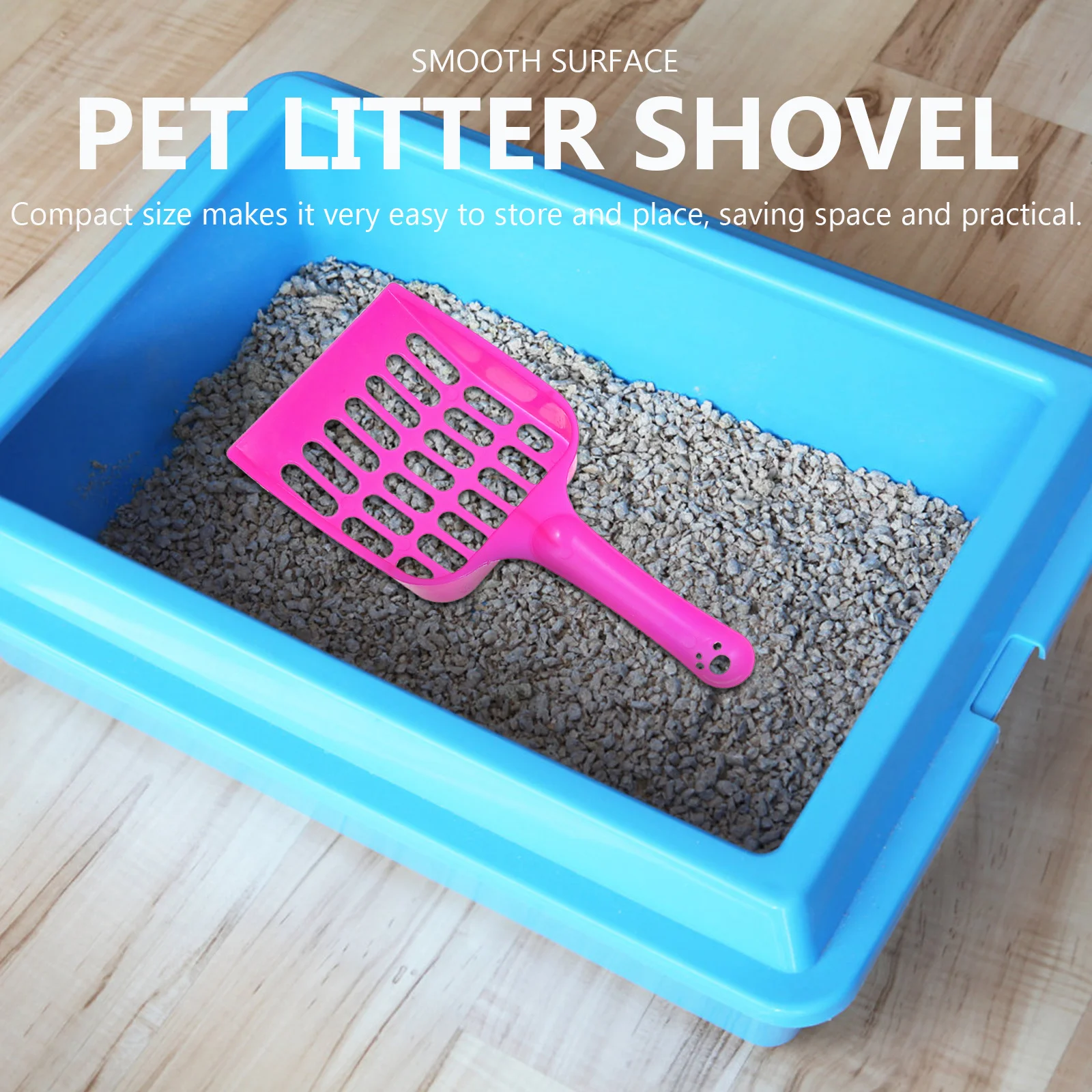 

8Pcs Cat Litter Scoop Plastic Long Handle Portable Poop Cleaner for Sanitary Litter Box Maintenance Care Tool