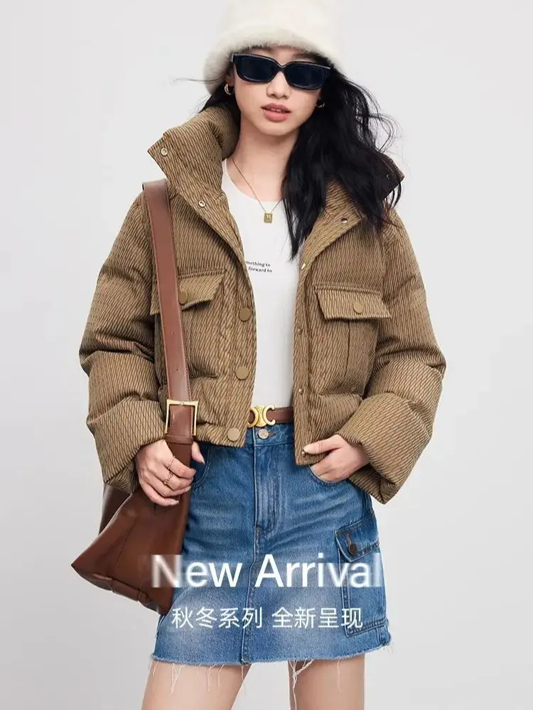 

2024 winter new women's short cotton-padded jacket, fashion casual loose coat, Korean version of thick down cotton padded jacket