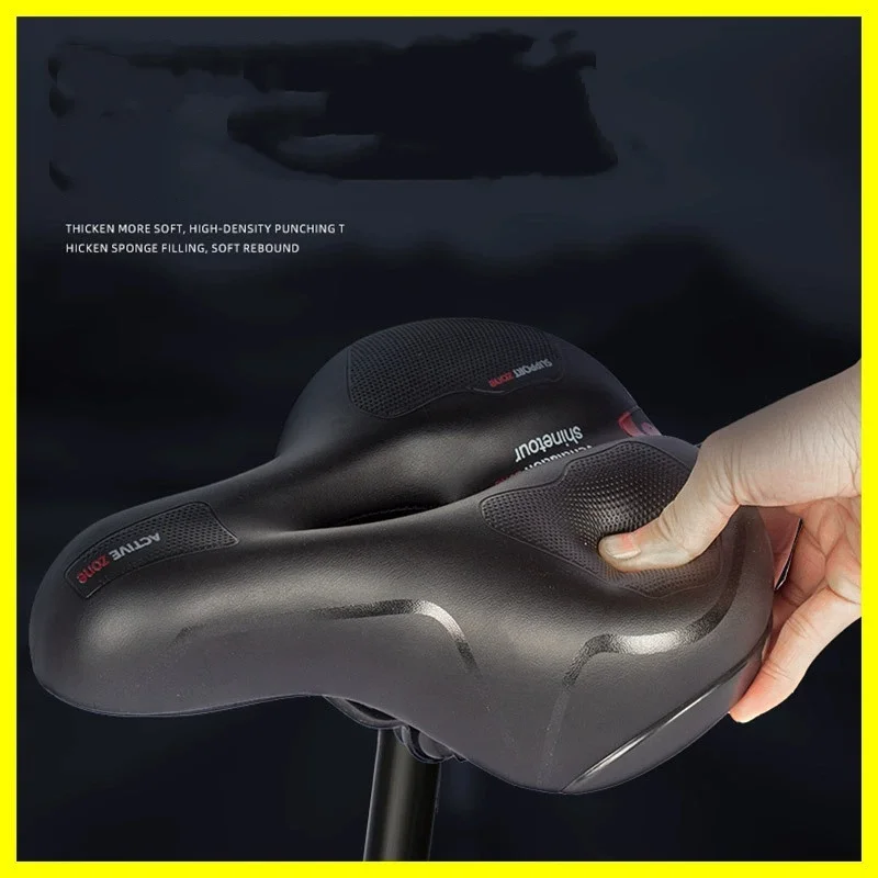 

MTB Bicycle Seat Breathable Rainproof Cycling Road Mountain Cycling Accessory Hollow Breathable Shock-Absorbing Saddle
