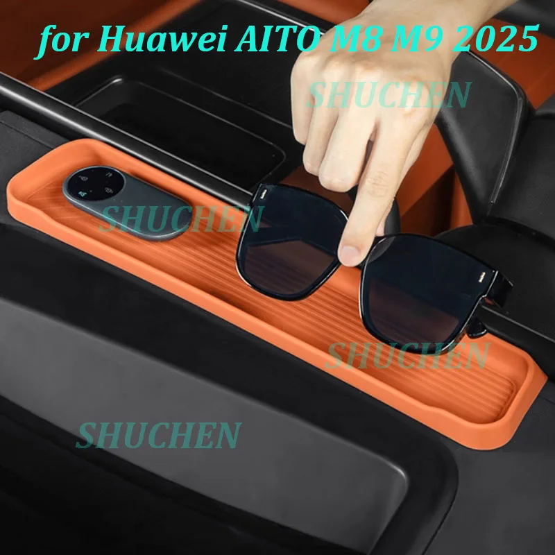 

Car Behind Screen Silicone Storage Box for AITO M8 M9 2025 Center Console Eyeglass Case Storage Box Interior Accessories