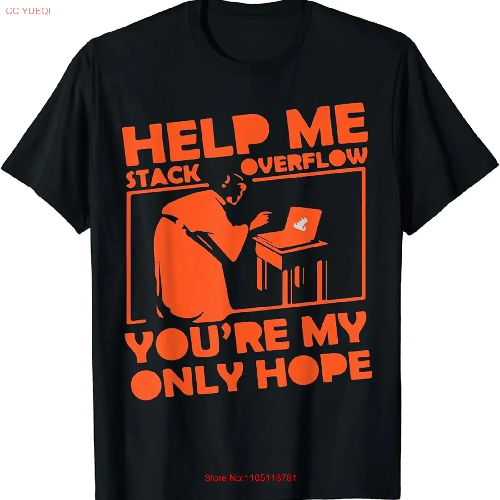 Programmer help me stack overflow T Shirt long or short sleeves vintage Washed Top For Everyday Wear Stretched Unisex homme