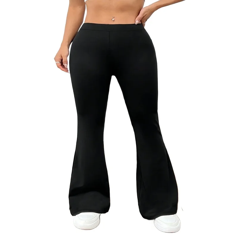 

Plus Size Women Stretchy Waist Fashion Flare Pants 2026