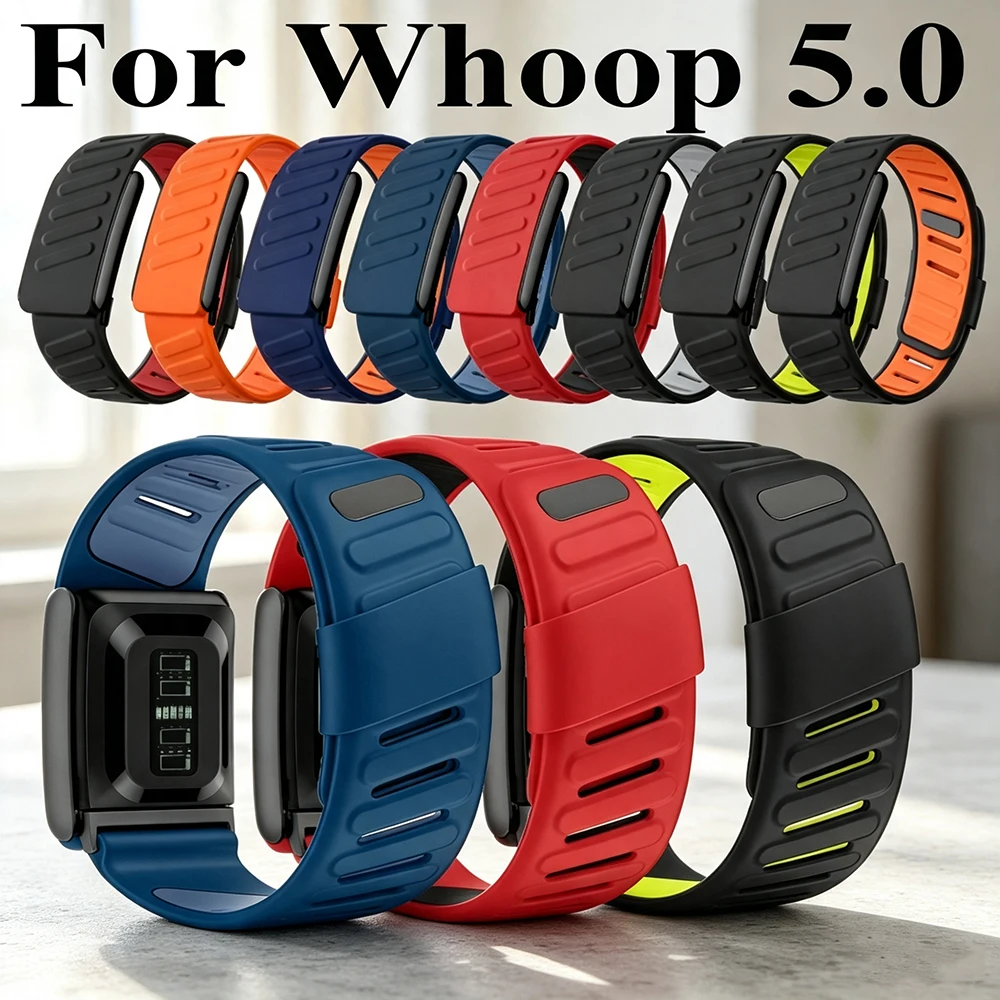 Adjustable Silicone Replacement Wristband For Whoop 5.0 Fitness Tracker Quick Release Sports Bracelet Strap Accessory