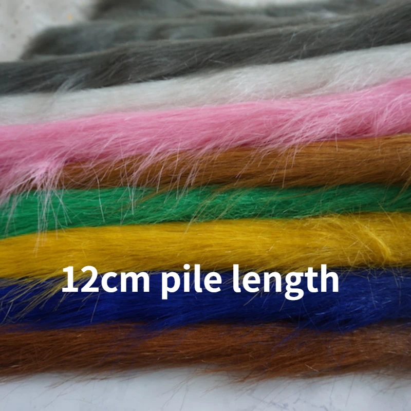 12cm Pile Artificial Wool Long Plush Fabric Old Stuff Decorationold Handmade Diy Cosplay Wholesale Cloth Per Meter for Sewing