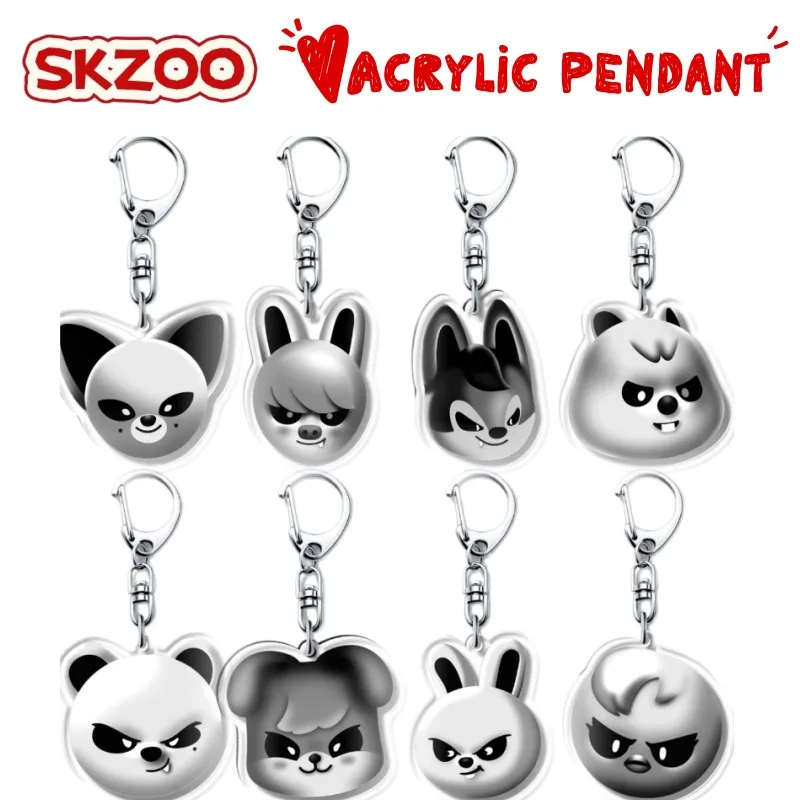 

SKZOO straykids Wolf chan Leebit Dwaekki Jiniret Quokka Keychain Couple Creative Personality Cartoon Acrylic Backpack Pendant