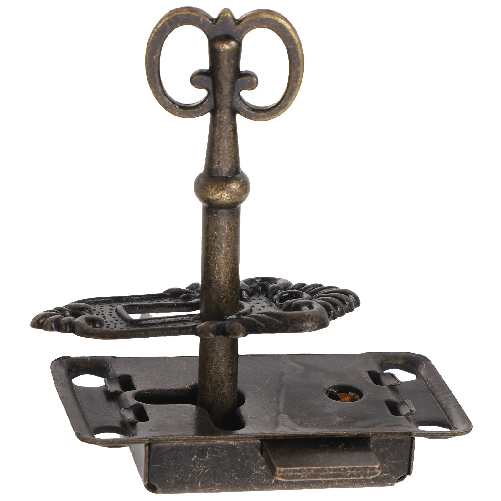 1Set Cabinet Lock and Key Set Vintage Style Iron Zinc Alloy Drawer Lock for Cupboard Desk Dresser Liquor Cabinet Storage