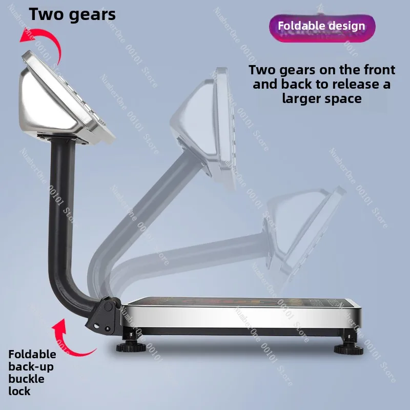 

High Precision Folding Pricing Scale, Portable Commercial Electronic Scale, Small Platform Scale