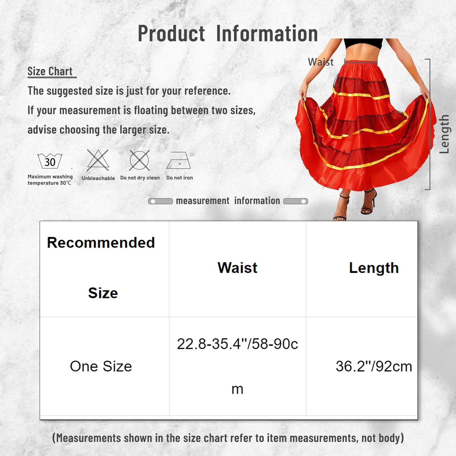 Womens Gypsy Flamenco Dance Skirt Tiered Ruffles Wide Hemline Ballroom Belly Spanish Dancing Skirts Big Swing Carnival Costume