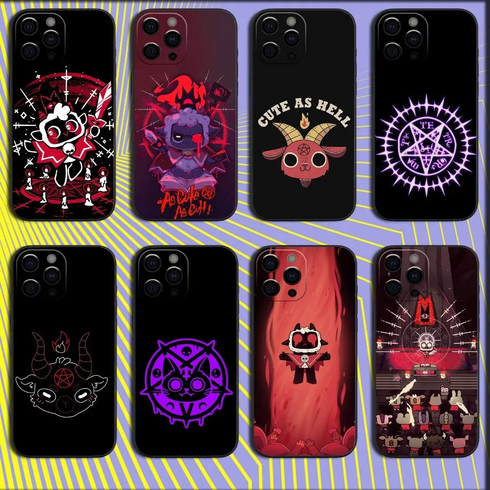 

Game C-Cult Of The Lamb Phone Case For iPhone 16,15,14,13,12,11,Pro,X,XS,Max,XR,Plus,Mini Soft Black Cover