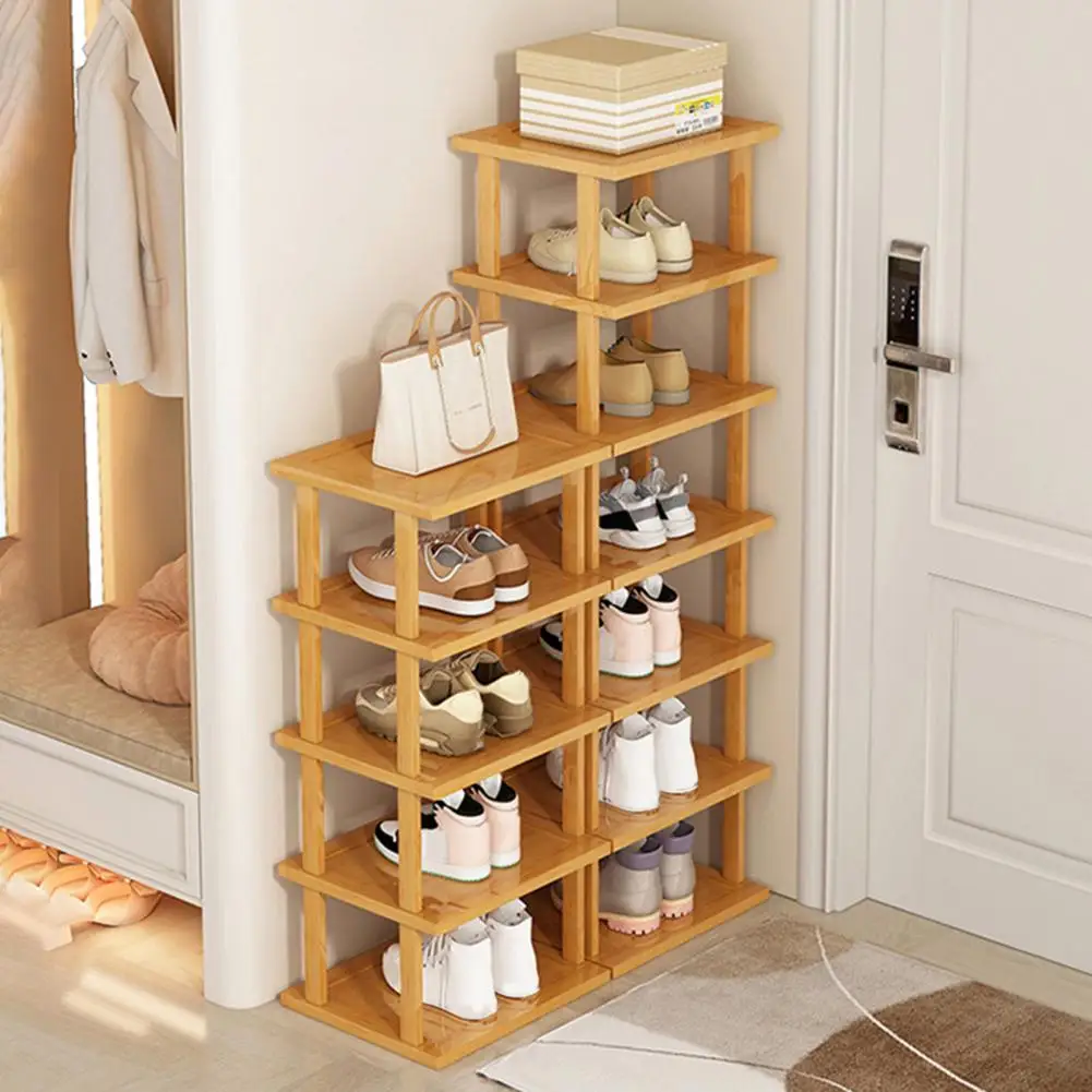 5/7/8 Tiers Vertical Shoe Rack - Tall Narrow Shoe Rack Organizer For Small Spaces, Shelf For Entryway, Closet, Corner, Doorway