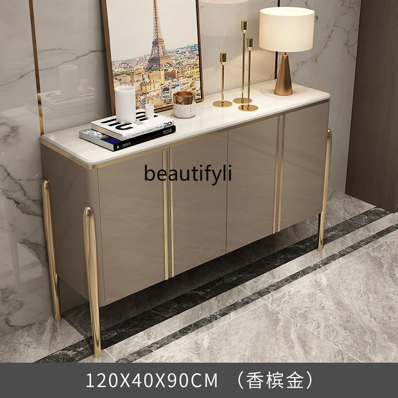 

CXH Home Entrance Cabinet Modern Minimalist Dining Sideboard Cabinet Storage Cabinet Stone Plate Locker