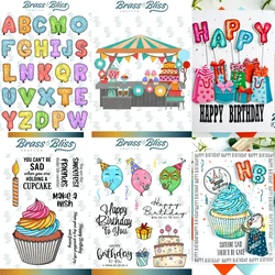 Birthday Cake 2026 New Cutting Dies For Craft Embossing Make Paper Greeting Card Making Template DIY Handmade Decoration
