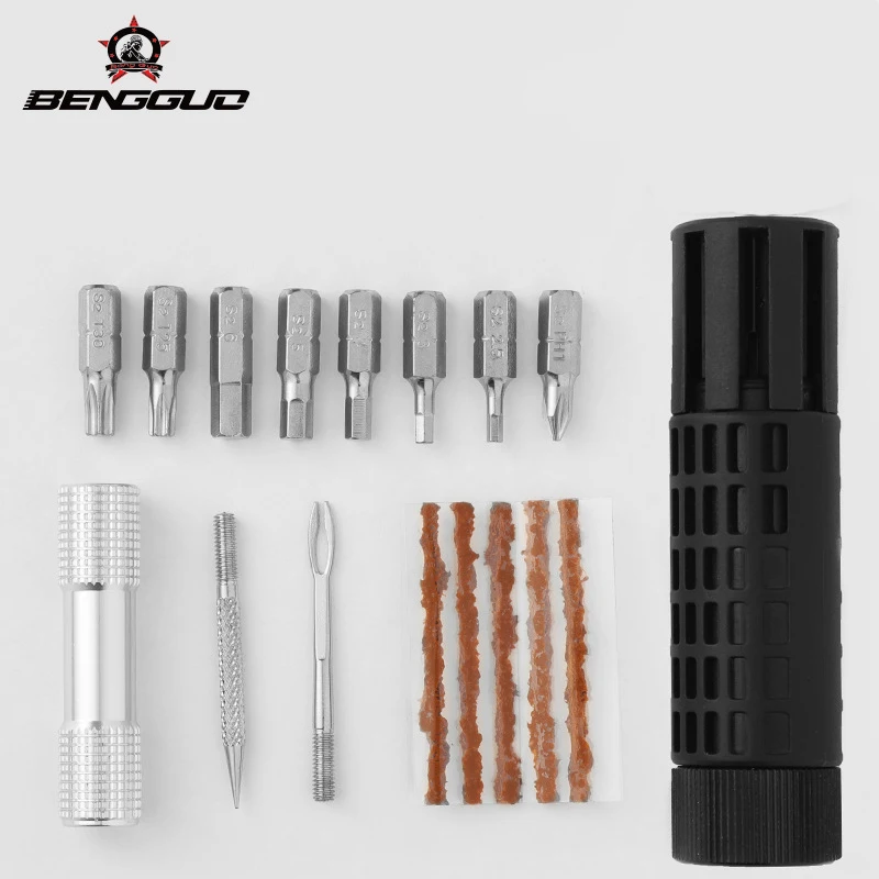 

BengGuo Bicycle Repair Tools Cylindrical Vacuum Tire Repair Portable Ratchet Tool Set Cycling Repair Equipment