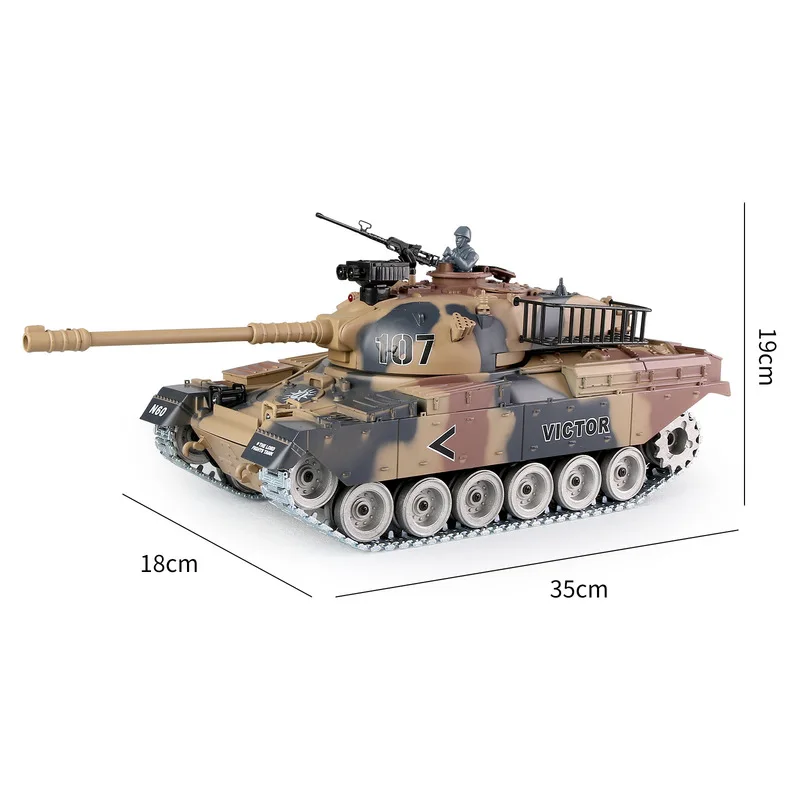 リモコン戦闘タンク車、電気タンク玩具、新しいアメリカの贈り物、m60w1: 18