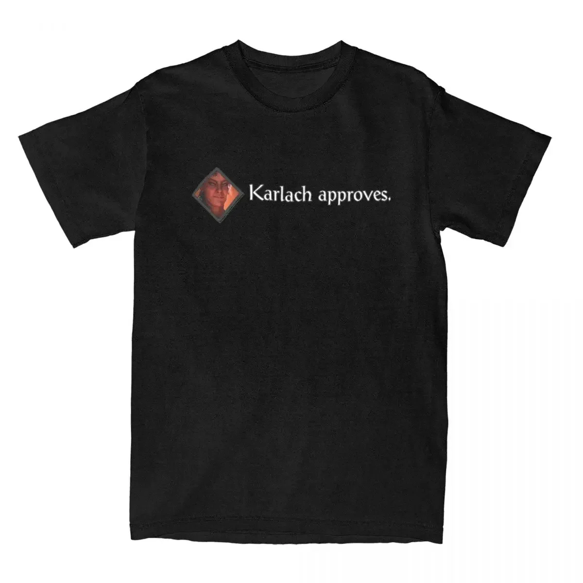 Karlach Approves Baldurs Gate 3 Stuff T-Shirt for Men Women Crazy 100% Cotton Tee Shirt Crewneck Short Sleeve Printed Cloth