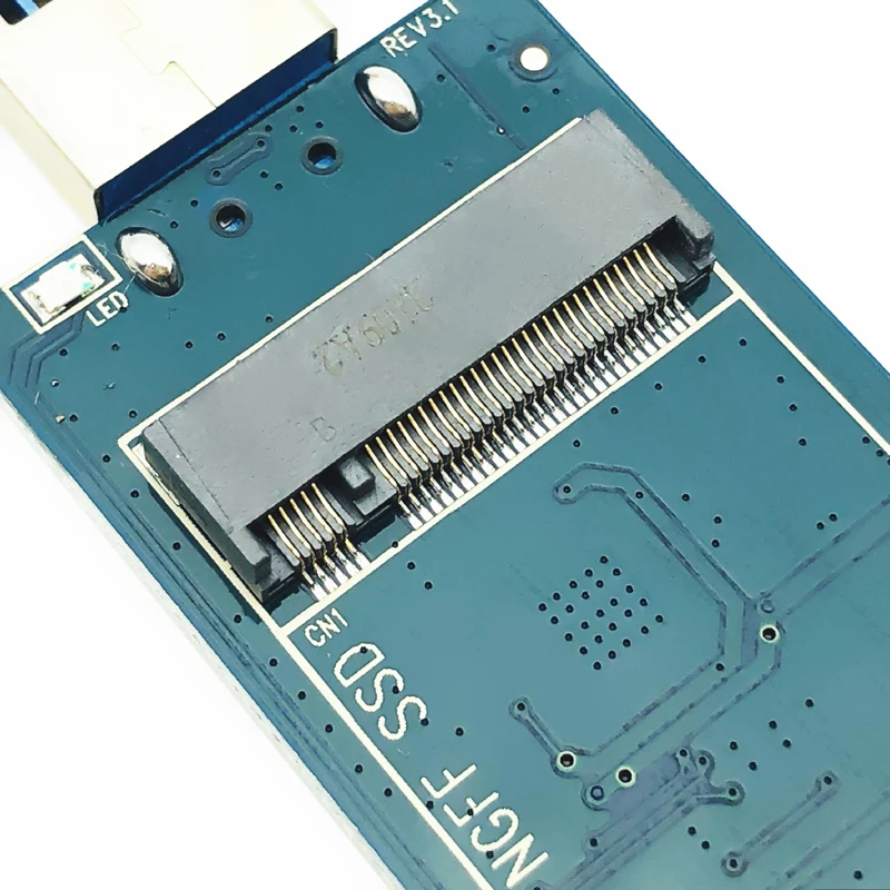 1個M.2 usbアダプタbキーM.2 ssdアダプタusb 3.0ケーブルなしに必要なusb 2280 M2 ssdドライブアダプタngffコンバータssdリーダー