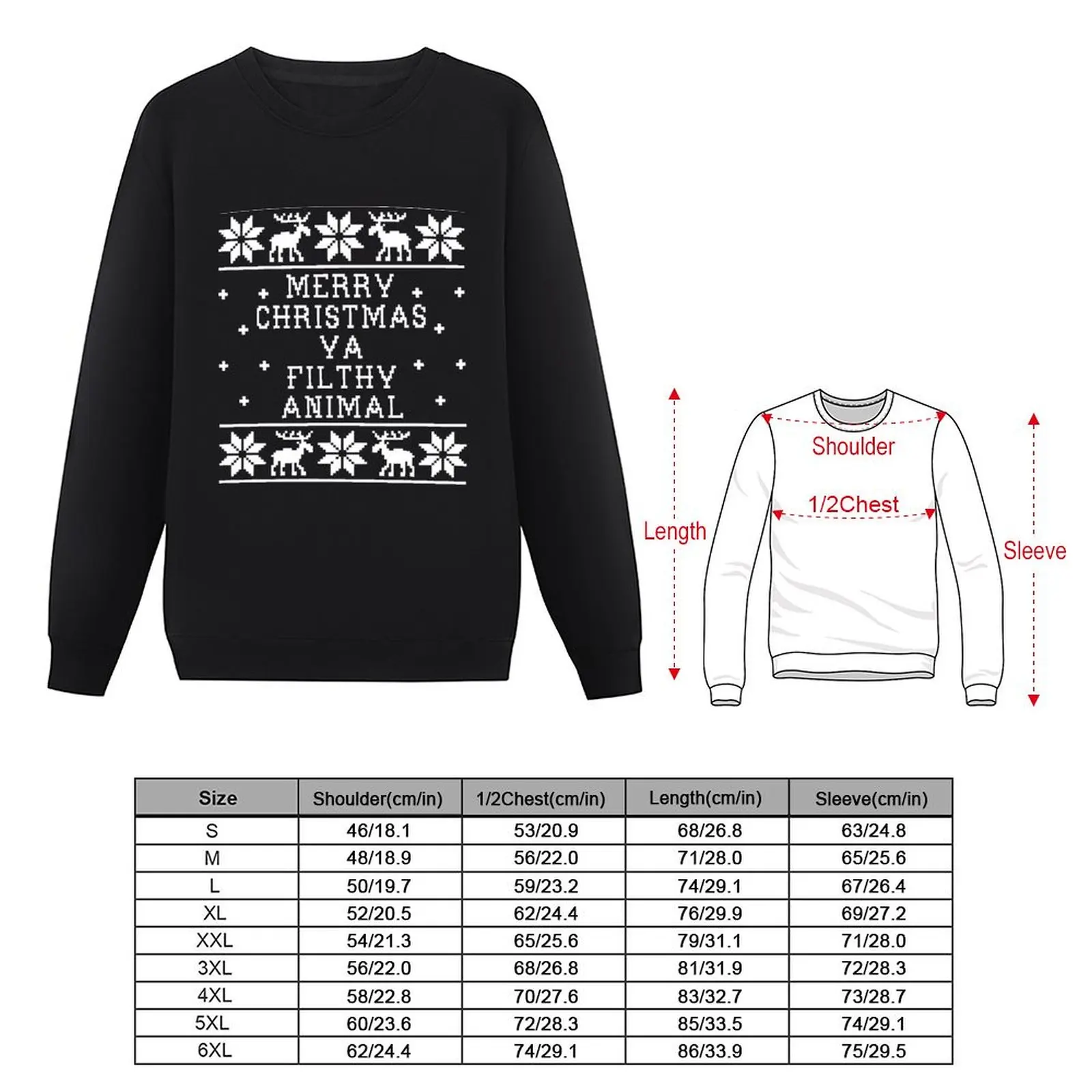 Merry Christmas Ya Filthy Animal Sweatshirt anime clothes new sweatshirt