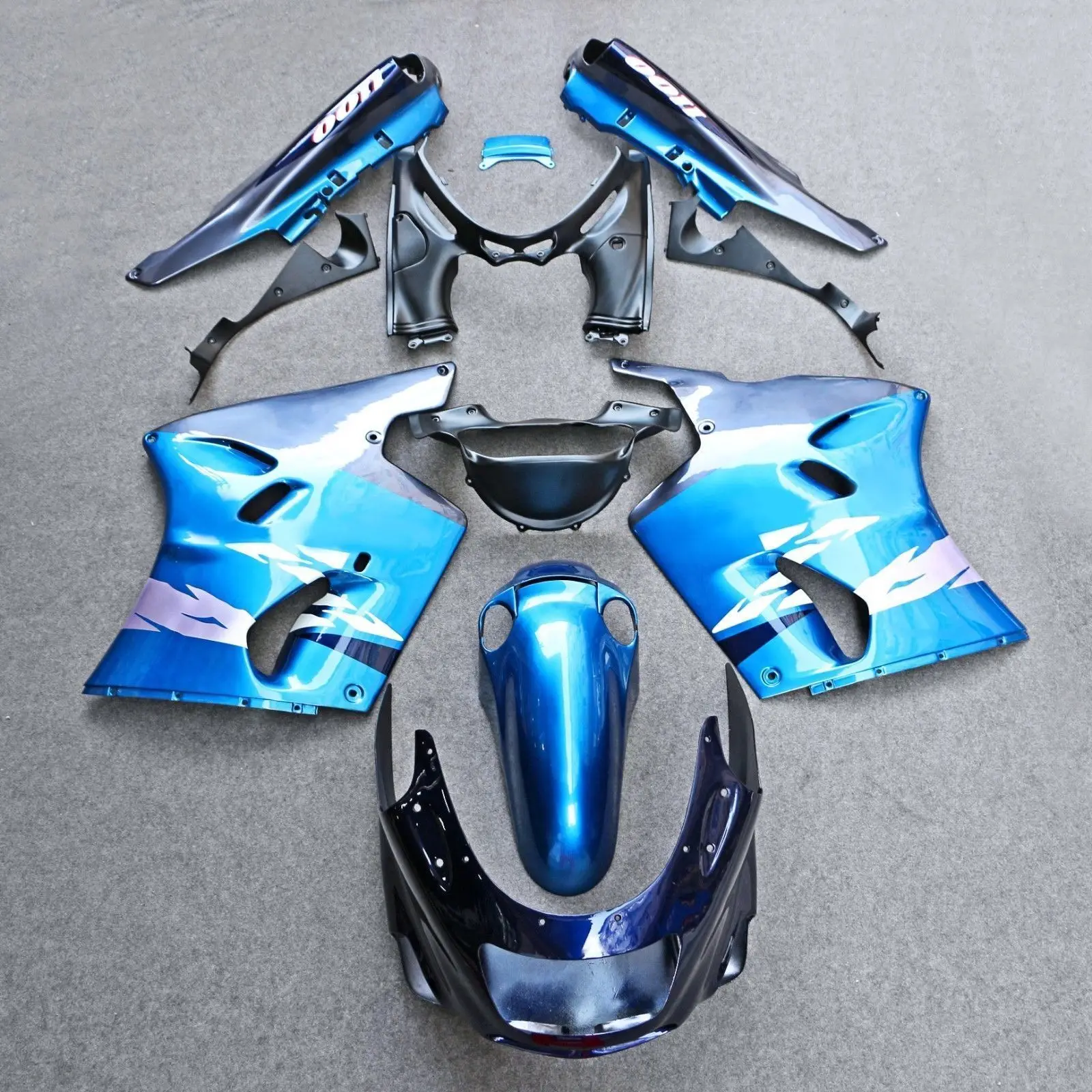 

Fit For Kawasaki ZZR1100 1993 - 2001 ZX11 Motorcycle Plastic Bodywork Fairing Kit Set ZX-11 ZZR1100D