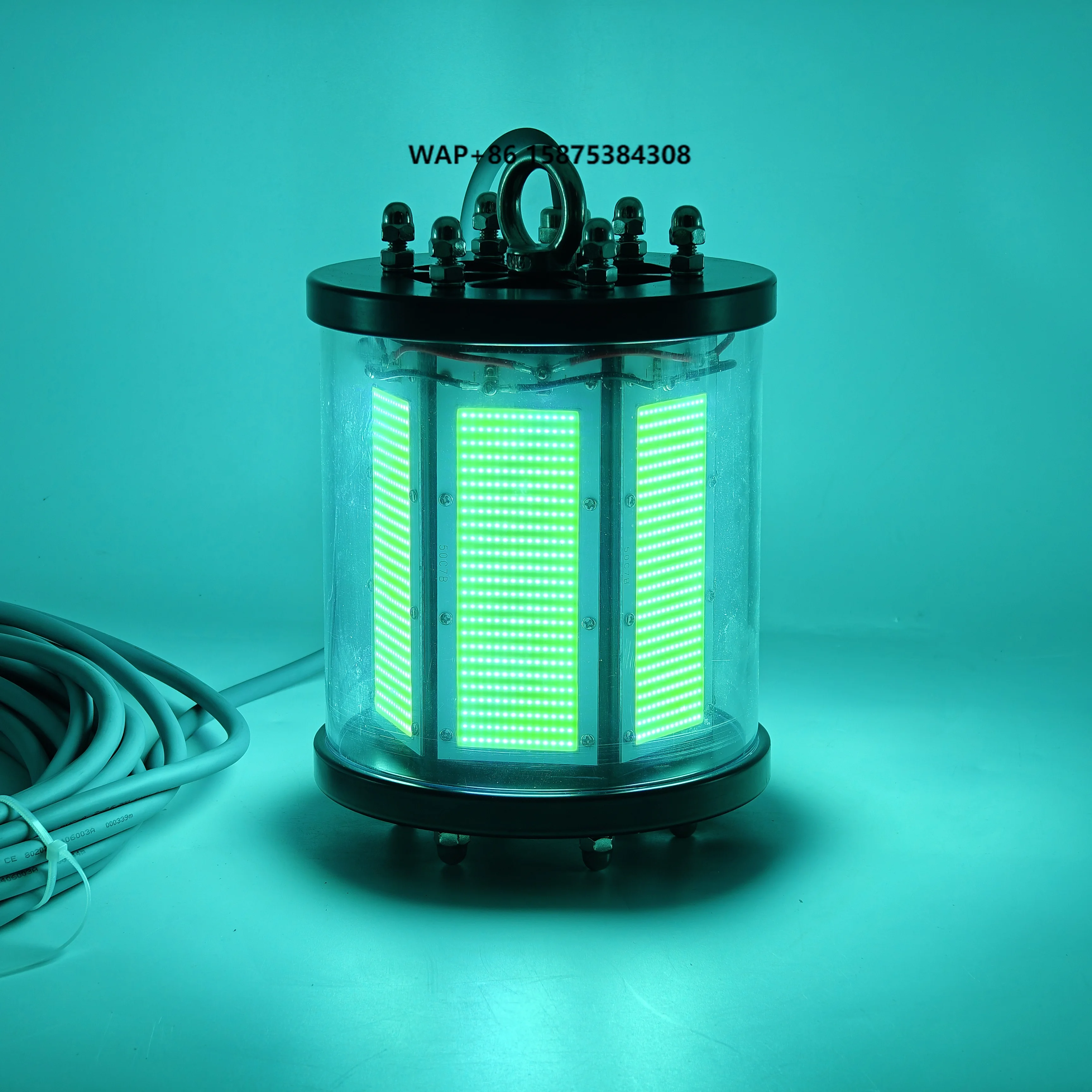 High Power 1000w Underwater IP68 LED Fishing Lamps GREEN CYAN Catching Salmon Large Fish Squid Boat Fishing Light