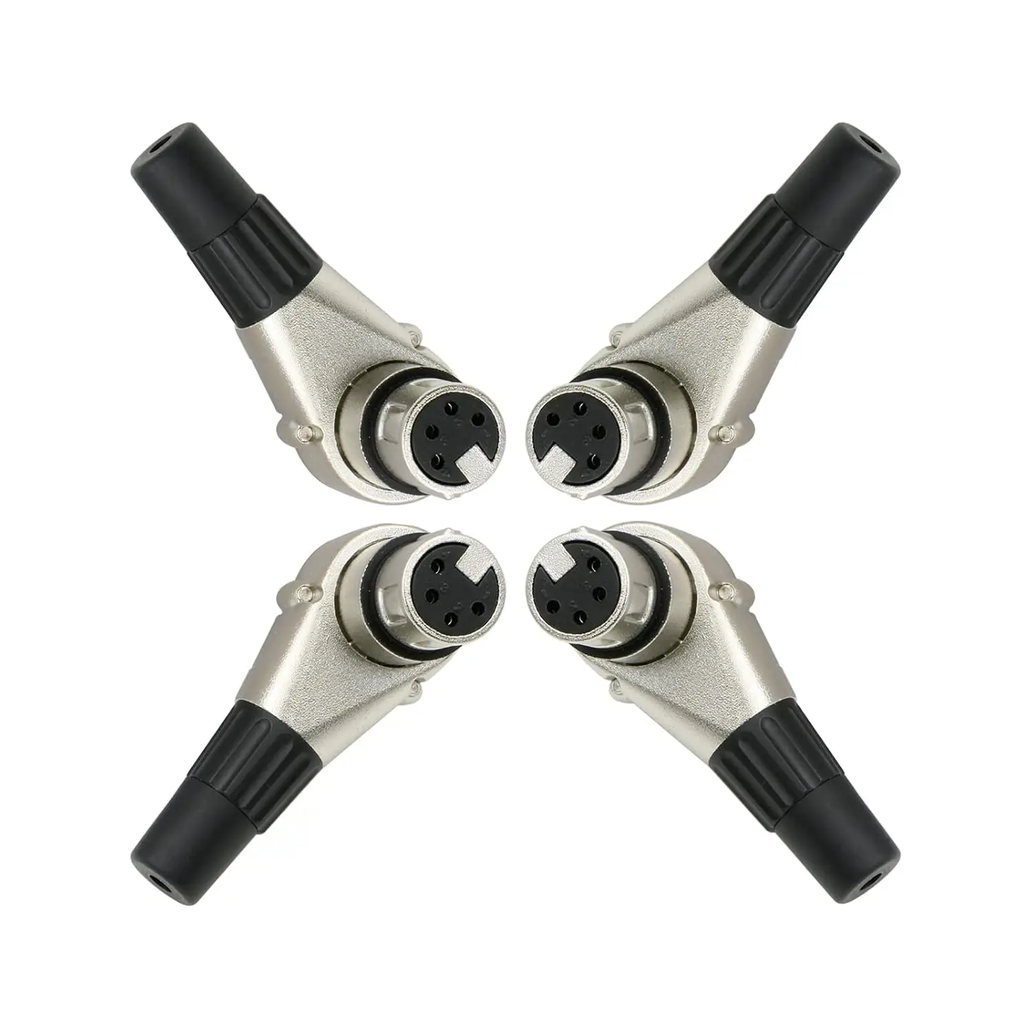 Imagen 3: Conectores hembra XLR de 4 pines ajustables de ángulo recto Alvins para Varicam IT (4 piezas, hembra)