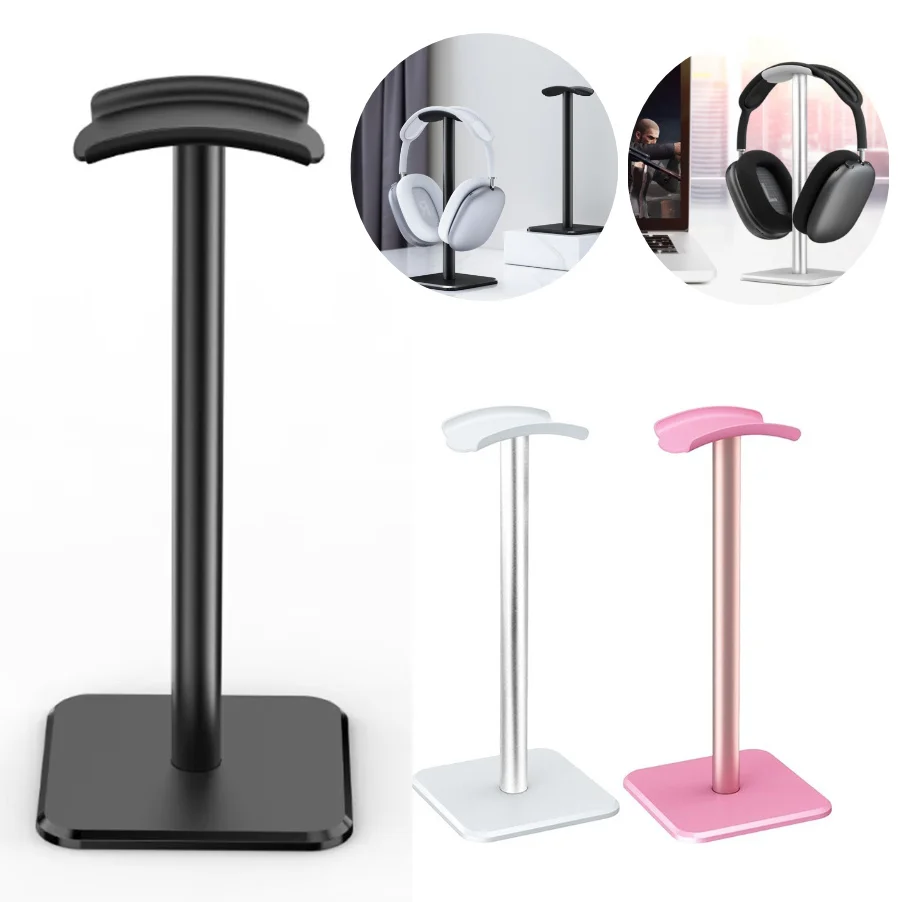 Kopfhörerständer aus Aluminiumlegierung, platzsparender Headset-Stützständer, Desktop-Organizer, vertikaler Halter