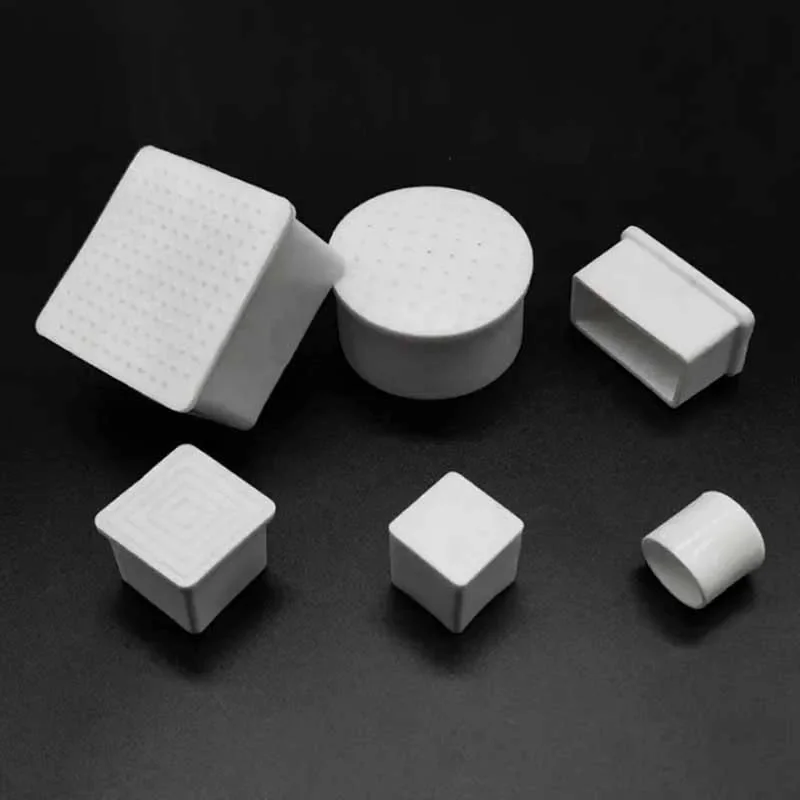 Square/Round Shaped Table Chair Leg Caps Furniture Chair Leg Tips Covers White Pipe Cover Prevent Scratch Floor Protector