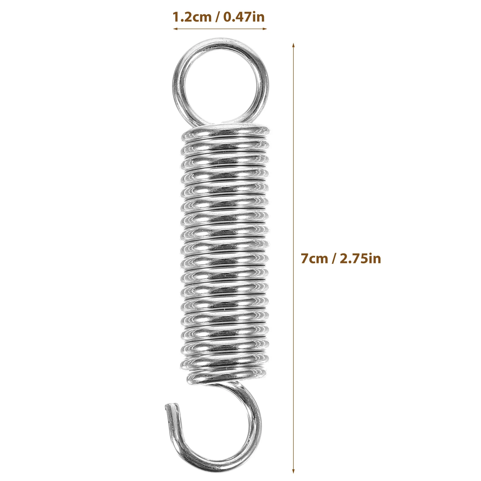 10 Pcs Stainless Steel Tension Spring Extension Small Assortment Springs Kit Extended Compressed Dual Hook