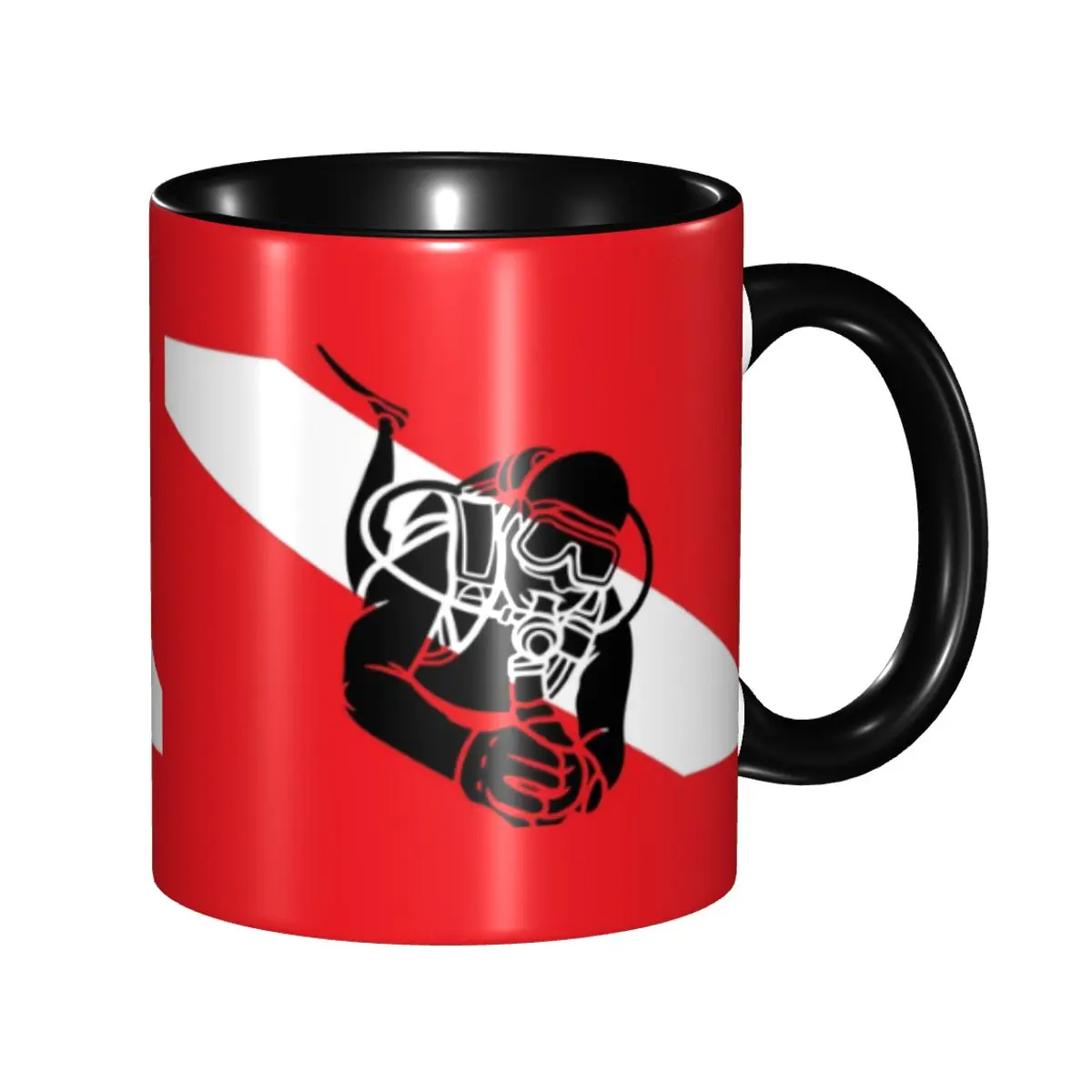 

Scuba Diving Diver Down Flag Mug Customized Ceramic Coffee Mug Creative Gift