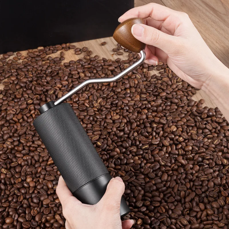 

1pc Precision Manual Coffee Grinder - Digital Adjustable Settings, Stainless Steel Burr Mill, Bean Connoisseurs Choice, Coffee M