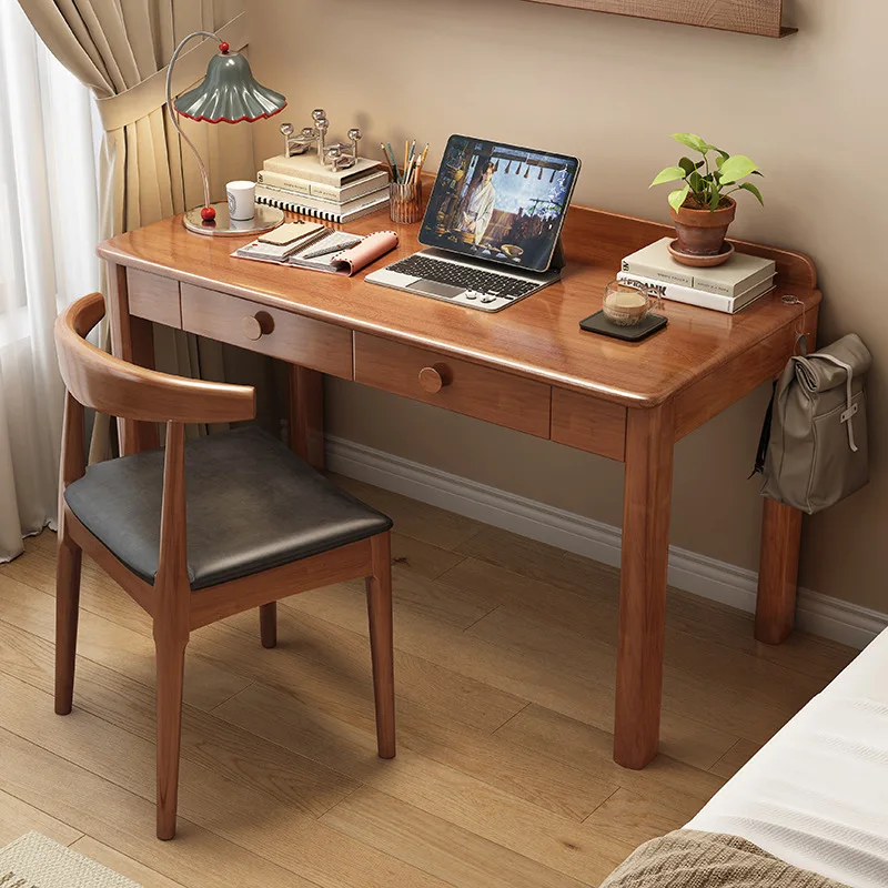 Solid wood simple home desk student writing simple study table bedroom desktop computer table