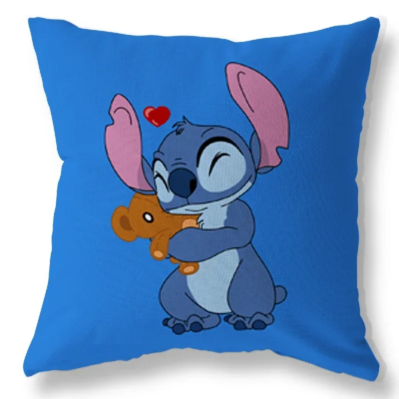 Disney Pillowcase Pillow Cover Cushion Cover Lilo & Stitch Pillow Cases On Bed Sofa Boy Birthday Gift 40x40cm