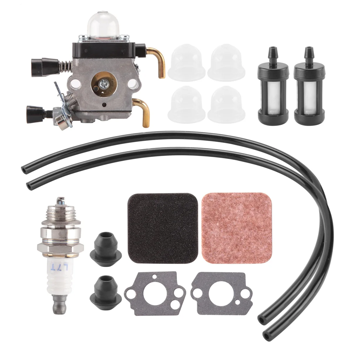 IALJ-FS85 FS80 Carburetor for Stihl FS75 FS80R FS85 FS85R FS85T FS85RX String Trimmer Weedeater C1Q-S97 Carb W/Fuel Repower Kit